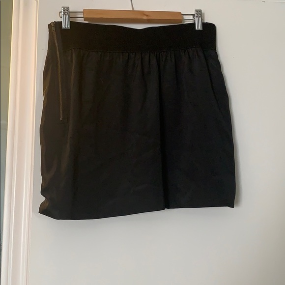 Black Surplice Mini Skirt - Picture 2 of 2